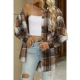 thumbnail image 2 of Fantaslook Flannel Shirts for Women Casual Plaid Shacket Pocketed Jacket Button Down Long Sleeve Shirts Coats, 2 of 6