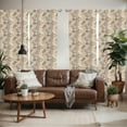 thumbnail image 2 of Ambesonne Eastern Window Curtains, Octagonal Retro Style, Each 28" W x 84" L, Dark Brown Pale Brown, 2 of 5