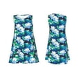 thumbnail image 7 of Logiee Blue Lotus Flower Print Summer Dresses for Women,Beach Sleeveless Flowy Pocket Tshirt Tank Sundresses,Women's Sleeveless Dress, 7 of 7