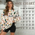 thumbnail image 6 of HELLHERO Xmas Snowmen Gift Print Women Sweater Trendy Comfy Crew Neck Pullover Top Long Sleeve Oversized Sweatshirt Size L, 6 of 7