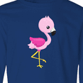 thumbnail image 4 of Inktastic Cute Flamingo, Baby Flamingo, Pink Flamingo Long Sleeve Youth T-Shirt, 4 of 5