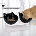 thumbnail image 3 of Cuenco ANTILLO ANTILLO ANTILLO 15 ° Comida inclinada Agua potable Contenedor de agua con soporte elevado Protección Piel de la espalda Alimentación Hogar Pequeño Animales 2 Tazón Negro Monstrate PT000726-05, 3 of 7