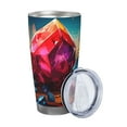 thumbnail image 2 of Fuzoiu Colorful Stone World Print 20oz Tumbler, Stainless Steel Vacuum Insulated Car Cup, Insulated Coffee Mug,Travel Mug with Lid,Thermal Cup for Outdoor-Without Straw, 2 of 8