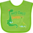 thumbnail image 3 of Inktastic My Oma Loves Me Dinosaur Boys Baby Bib, 3 of 4