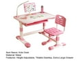 thumbnail image 7 of Floseru cdar Kids Desk with Chair Cartoon Pattern Height Adjustable Children Study Table Set, Ergonomic Scientific Separation Writing Desk with Tilt Book Stand Drawer Birthday Gift for Boys Girls, 7 of 7