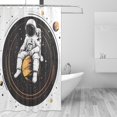 thumbnail image 2 of Yayeee Shower Curtain with Hooks 72"x72" Waterproof Fabric Bathroom Hanging Decor, White Astronaut Planet, 2 of 5