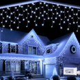 thumbnail image 1 of Luces navideñas Lomotech con forma de carámbano, 10 m, 8 modos, impermeables, color blanco, 1 of 7