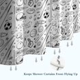 thumbnail image 6 of Baseball Football Pattern Shower Curtain 72"x84" ,Bathroom Decorative Shower Curtains Set with 12 Hooks,Modern Waterproof Washable Shower Curtain, 6 of 6