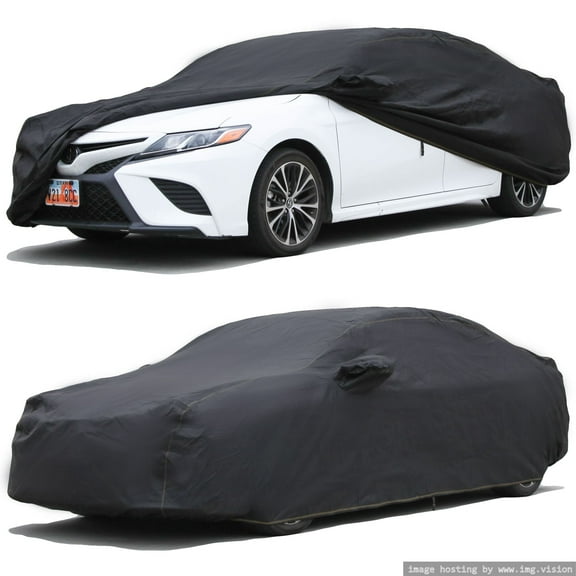 All Weather Car Cover Fits 1988 1989 1991 1992 1993 1994 1995 Chrysler Lebaron waterproof, uv-proof, easy access zipper, wind-proof, detachable straps BLACK
