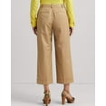thumbnail image 2 of Lauren Ralph Lauren Women's Pleated Cotton Twill Cropped Pants Birch Tan, 2 of 6