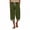 Army Green, variant on Womens Capris Casual Straight Leg Pants with Side Pockets Loose Fit Trousers Elastic Waist Solid Army Green L
