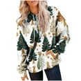 thumbnail image 4 of Oversized Hoodies for Women Plus Size Drawstring Christmas Graphic Print Loose Preppy Sweatshirt with Pocket, 4 of 6