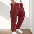 thumbnail image 2 of Pantalones cargo streetwear para hombre - Pantalones utilitarios de pana - Poliéster, múltiples bolsillos, tallas S-XXL, 2 of 6
