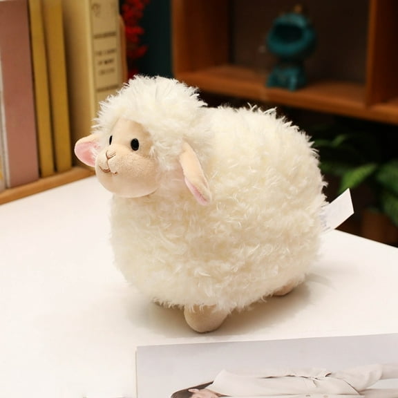 Cute Sheep Stuffed Animal Plush Decor Lamb Companion Plush Animal Cartoon Sheep Doll Birthday Gift