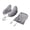 gray, variant on Travel Neck Pillow with Hood Inflatable Soft Fleece U Shape Head Support Portable Sleep Pillow for Plane Office