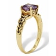 thumbnail image 2 of PalmBeach Jewelry Cushion-Cut Simulated Birthstone Butterfly and Scroll Ring in Antiqued Gold-plated Sterling Silver, 2 of 5