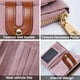 thumbnail image 3 of Cartera de cuero para mujer Mini monedero con cremallera bolsillo para tarjeta de identificación, 3 of 5