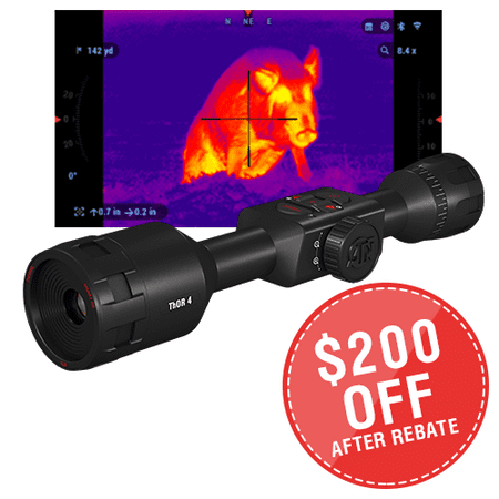 ATN ThOR 4 384x288, 1.25-5x, Thermal Rifle Scope with Ultra Sensitive Next Gen Sensor, WiFi, Image Stabilization, Range Finder, Ballistic Calculator and IOS and Android (Best Ballistic Calculator App For Android)