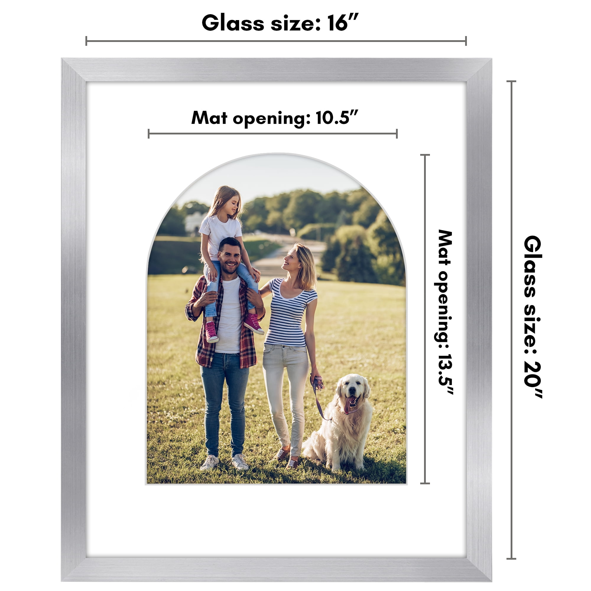 Americanflat 16x20 Picture Frame shaped elevate cherished photos unique expertly crafted border durable - Silver