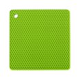 thumbnail image 1 of Heats Insulation Table Mat Dish Plate Square Insulation Coaster Pot Pad Square Coaster Nonslip Placemat Desk Countertop Protector Kitchen Draining Green, 1 of 9