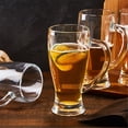 thumbnail image 4 of Juego de 2 vasos de cerveza, jarras de vidrio de 450 ml con asa, ideales for bares., 4 of 5