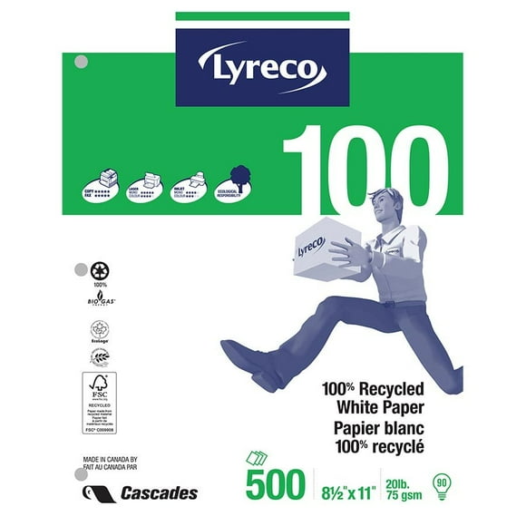 Offix 8042 Offix 100 Recycled Paper letter 3-hole punched (Pack of 500)