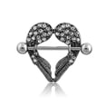 thumbnail image 1 of Personalized Piercing Nipple Ring Heart Shaped Symmetrical Wing Body Jewelry Nipple Ring Shield, 1 of 5