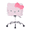 Pink, variant on Impressions Vanity Hello Kitty Teddy Fur Swivel Vanity Chair with 360 Degree Rolling Wheels (Pink)