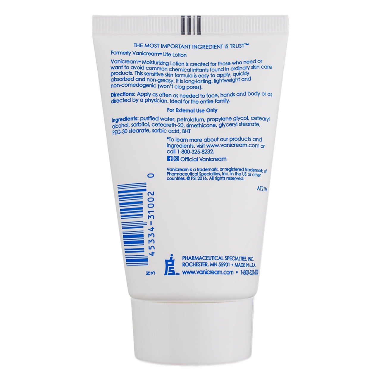 6 Pack Vanicream Moisturizing Lotion Travel Size 2 Ounce Each