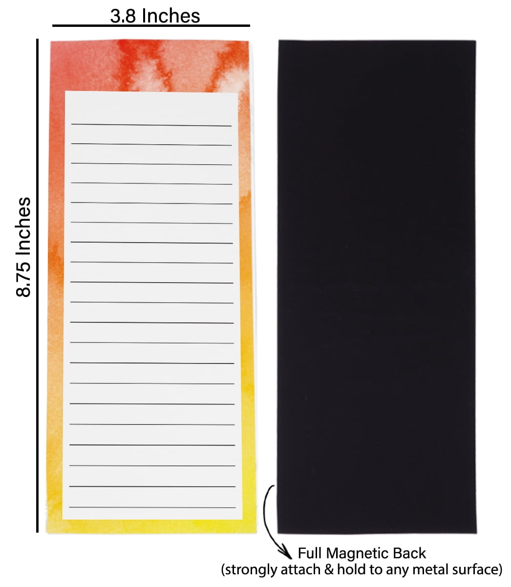 Inkdotpot Pack of 3 Magnetic Fridge To-Do List Notepads- Magnetic Memo Pads For Refrigerator-(50 Sheets Each)-N0