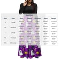 thumbnail image 3 of BaoFuBaoMei Halloween Womens Dress Plus Size Crew Neck Long Sleeve Halloween Candy Ghost Print Maxi Dress High Waist Patchwork Flowy Dresses for Party, 3 of 6