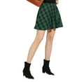 thumbnail image 5 of INSPIRE CHIC Women's Skirt Plaid A-Line Zip Up High Waist Mini Skirt XL Green, 5 of 7