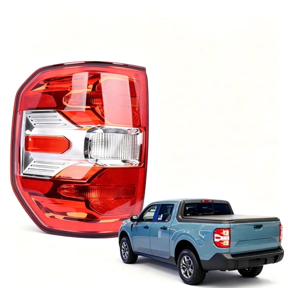 Left Rear Tail Light Assembly for Ford Maverick 2022 2023 2024 XL XLT Halogen Red & Chrome NZ6Z-13405-C