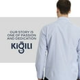 thumbnail image 5 of KIGILI Men Shirt Long Sleeve for Business Man, Slim Fit, Gift for Men S to 2XL | 2XL - LIGHT BLUE, 5 of 6