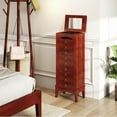 thumbnail image 4 of Costway Wood Jewelry Cabinet Armoire Storage Box Chest Stand Organizer Indoor Bedroom, 4 of 10