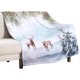 thumbnail image 1 of Manta de franela ligera con diseño de árboles de nieve de invierno, suave, cálida y bonita, con ciervos navideños, regalo para mujeres, niños y adolescentes, 50 x 60 pulgadas, 1 of 6
