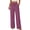 Purple, variant on Linen Wide Leg Pants for Women Flowy Palazzo Drawstring Elastic Waist Trousers with Pockets Summer Beach Vacation Clothes