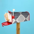 thumbnail image 5 of Mailbox Sleeve Reusable Waterproof Arc Opening With Soft Magnetic Strip Easy To Install Uv Protection 21x18 In Argyle Plaid Lightslategray_1, 5 of 8