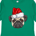 thumbnail image 4 of Inktastic Christmas Pug Dog Santa Boys or Girls Long Sleeve Toddler T-Shirt, 4 of 5