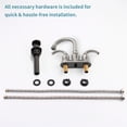thumbnail image 2 of Tcbosik 2-Handle Brushed Nickel Bathroom Faucet, Sink Faucet with 360 Degree Rotating Spout, Vanity Sink with Pop-Up Drain and Supply Hoses for Washroom and Kitchen, 2 of 8