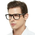 thumbnail image 2 of MARE AZZURO Extra Large Square Reading Glasses Men Oversized Readers Big Face 1.0 1.25 1.5 1.75 2.0 2.25 2.5 2.75 3.0 3.5 4.0 5.0 6.0 (Black, 2.00), 2 of 7