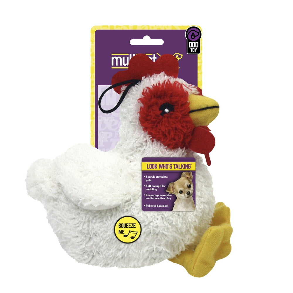 Multipet Look Who's Talking Plush Chicken Dog Toy - Walmart.com