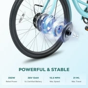 Viribus 24 Electric Tricycle for Adults with 7 Speeds 36V 13Ah Battery 350W Motor UL 2271 Green