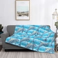 thumbnail image 2 of Yiaed Dolphin Print Blanket Throw Blanket Soft Cozy Flannel Blanket for Home Bed Sofa Couch Chair-50"x40", 2 of 6