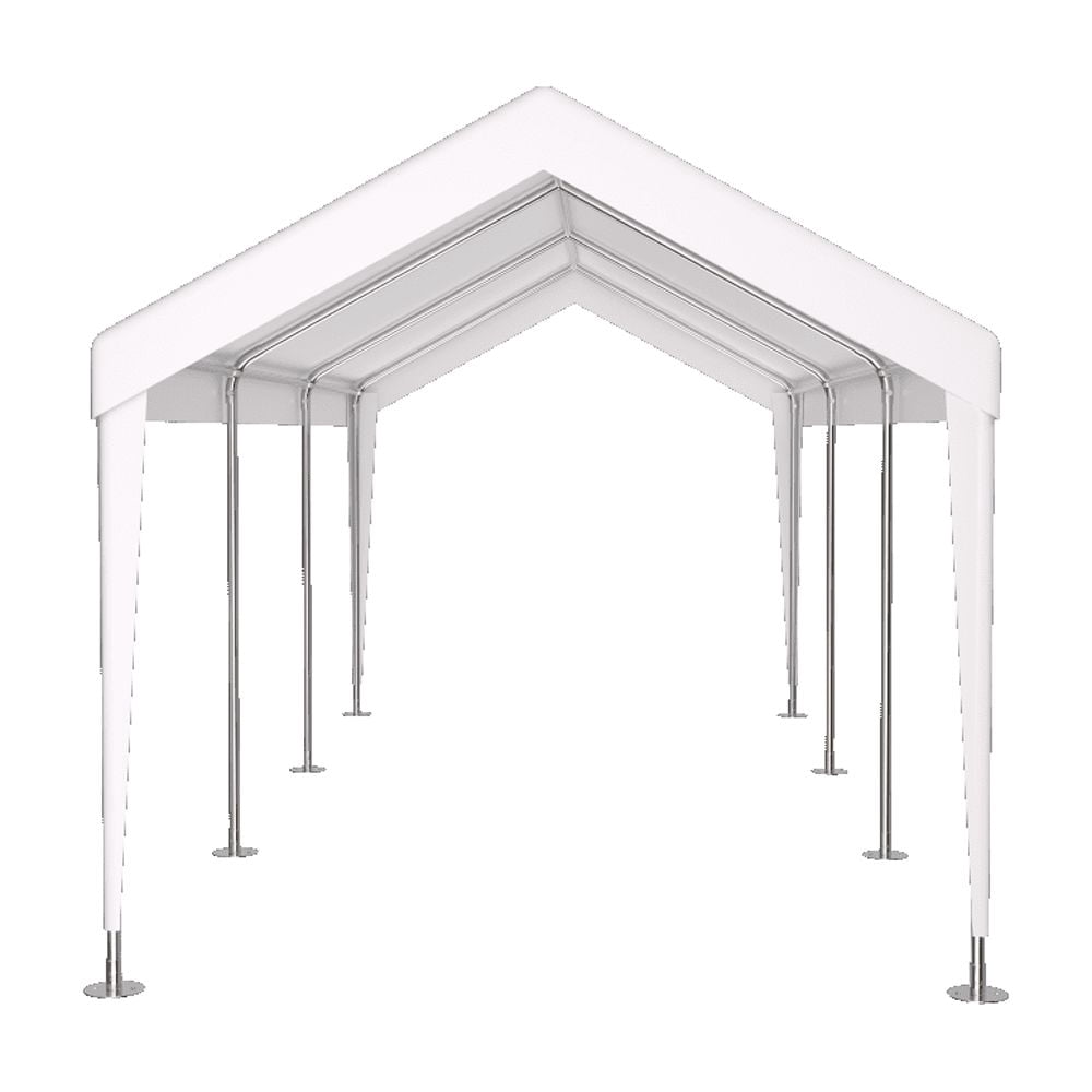 NOBOLEA Carport 12' x 20' Portable Garage, Heavy Duty Car Port Canopy with 2 Roll-up Doors & 4 Ventilated Windows for Car, Truck, Boat, Garden Tools