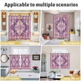 thumbnail image 6 of Purple Orange Boho Kitchen Curtains 84 Inch Length, Ethnic Geometric Middle Century Art Grommet Top Bedroom Living Room Curtains, Light Filtering Cafe Curtain Drapes 2 Panels Set 84''x84'', 6 of 9