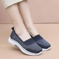 thumbnail image 2 of ibiyuan Orthopedic Sandals for Women Mesh Knitted Women's Walking Shoes Closures Arch Support on Sneakers for Women Soft Hands-Free Mary Jane Shoes Women Go Walk Shoes, 2 of 9