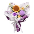 thumbnail image 3 of Crochet Flowers Bouquet, Handmade Knitted Bouquet, Crochet Flower Kit Knitted Sunflower Daisy, Gift for Mother Wife on Birthday Anniversary, 3 of 7
