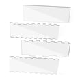thumbnail image 2 of 4 piezas de herramientas de acrílico transparente para tartas, peine para tartas, decoración de tartas para fiestas, 2 of 9