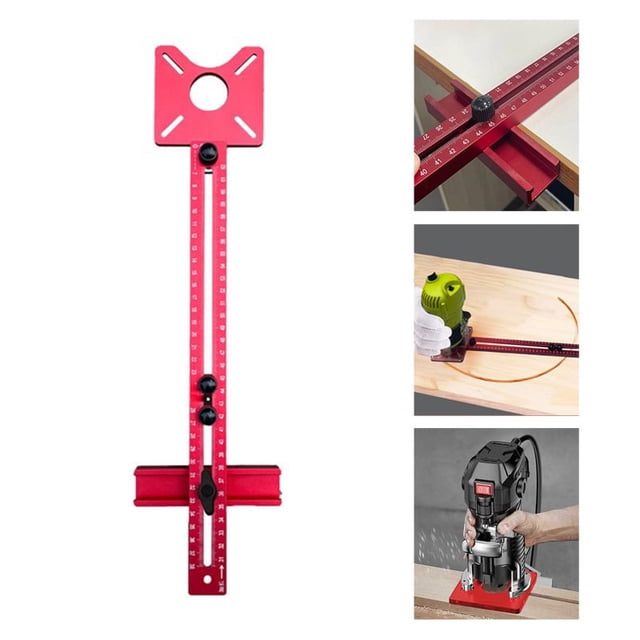 Upgraded 3-in-1 Router Circle Cutting Jig | Aluminum Alloy Drilling & Slotting Guide for Precise Woodworking